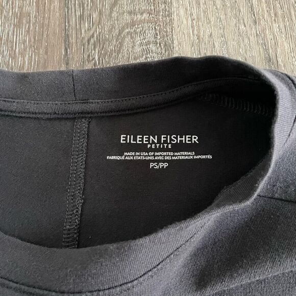 Eileen Fisher Petite Gray Quarter Sleeve Pocket Link Dress - Size: PS - Picture 3 of 6